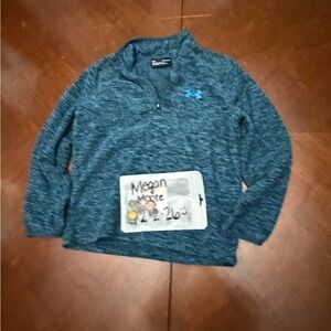 Under Armour Kids Teal Quarter-Zip Sweatshirt